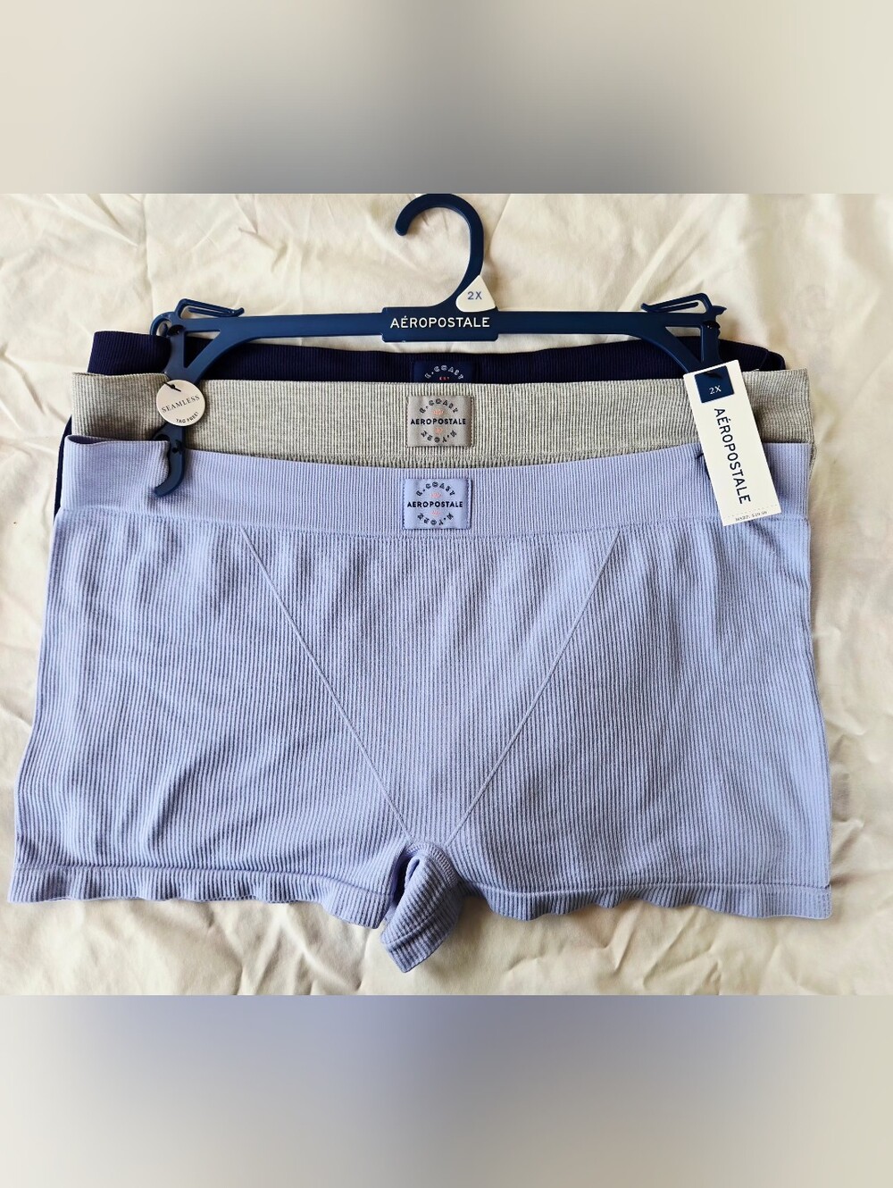 NWT Aéropostale Seamless Ribbed Boyshort Underwear Pack Size 2X Plus Size